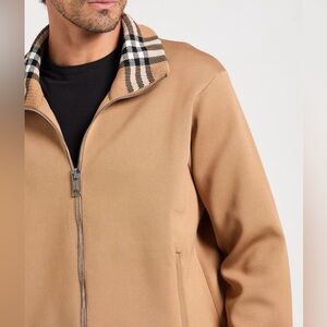 NWT Large Burberry Men's Natural Sand Sweatshirt Jacket